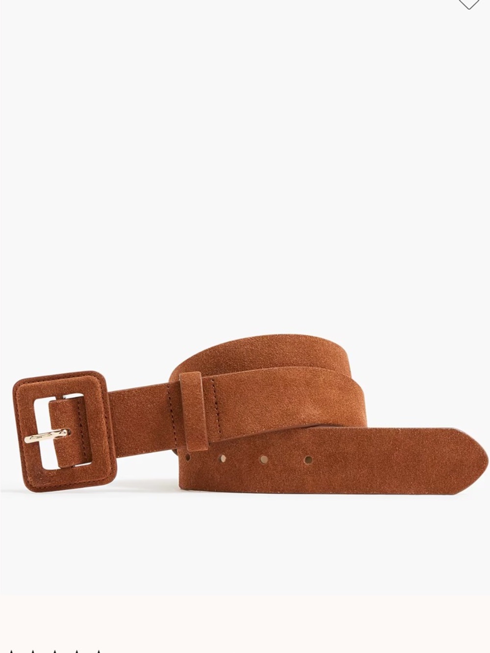 J. Crew Suede Belt in Cognac